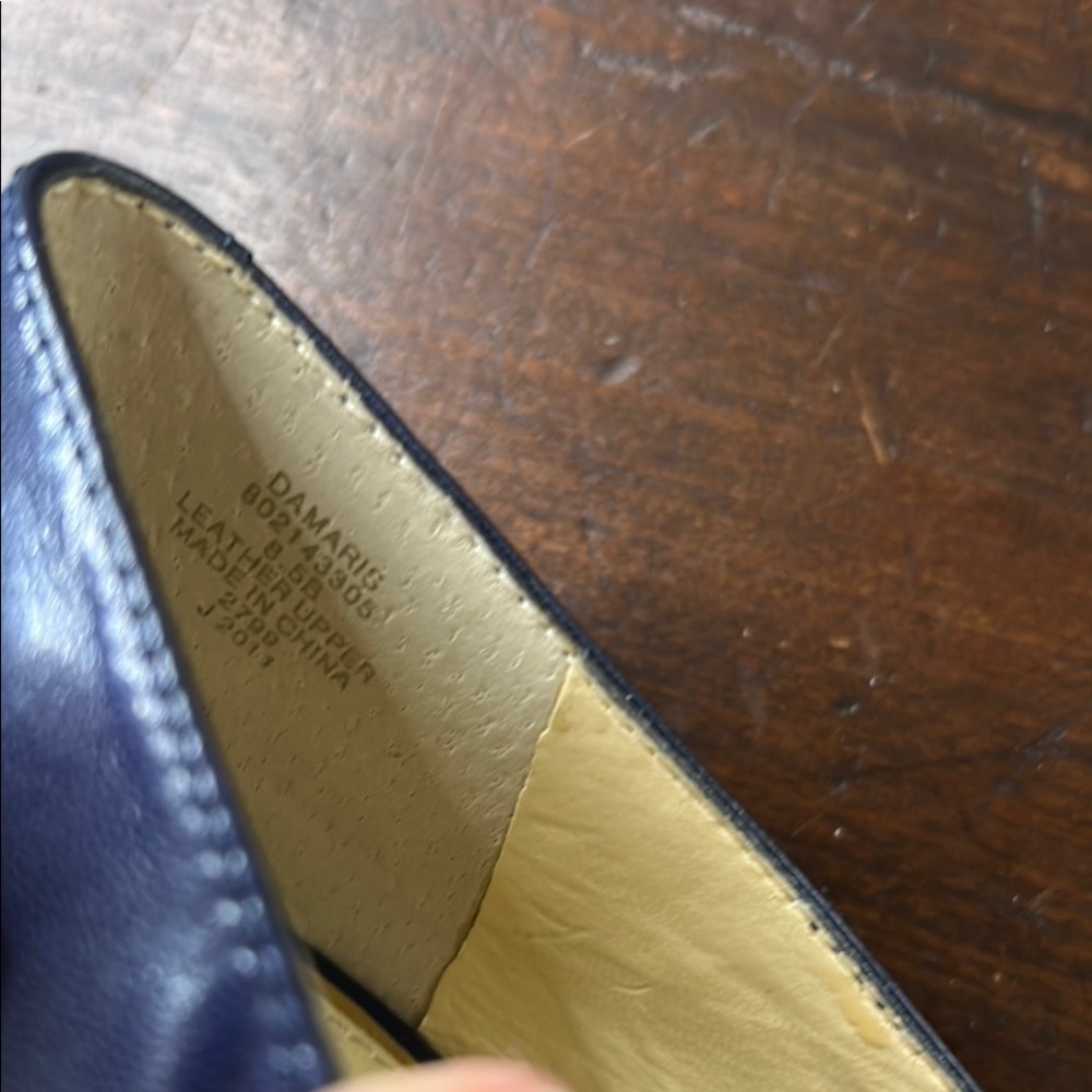 Ralph Lauren Blue Peep-Toe Heels with Buckle Sz8.5 - Picture 3 of 11